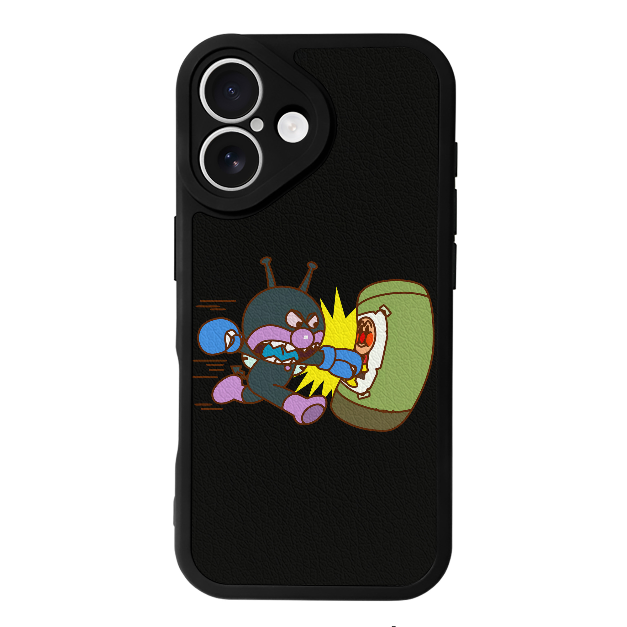 （画像用） アンパンマン Anpanman 【iPhone 16シリーズ対応】シリコンスマホケース（レザー調） 材質：シリコン